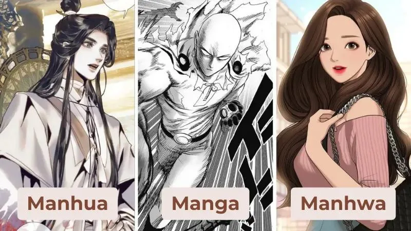 Phân biệt manga, manhwa và manhua
